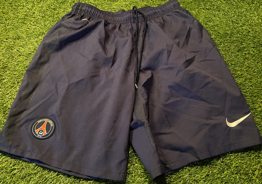 PSG Paris Saint Germain France Football Large Mans Nike Made Lined Shorts