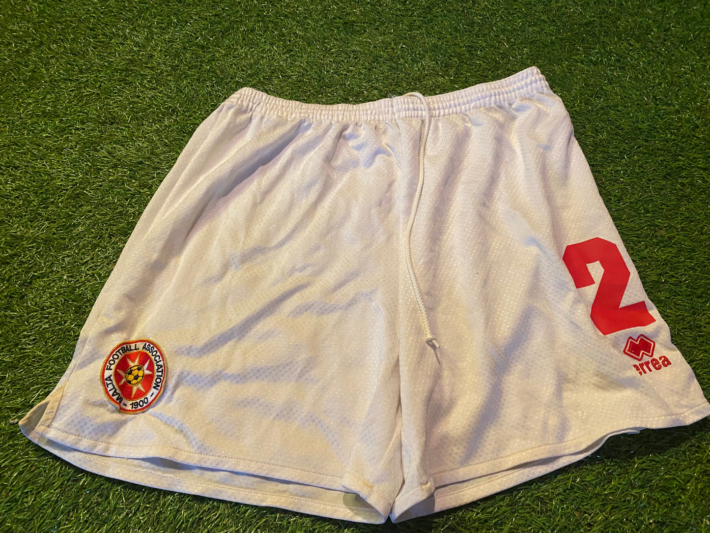 Malta Football Soccer XL Extra Large Mans Rare Vintage Match Worn no2 Shorts