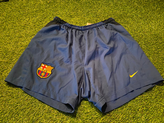 FCB Barcelona Spain Football XL Extra Large Mans Rare Vintage Nike Made Shorts