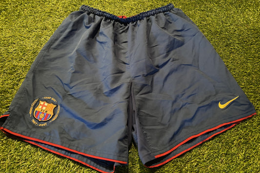 FCB Barcelona Spain Football Soccer XL Extra Large Mans 50 Year Nou Camp Home Shorts