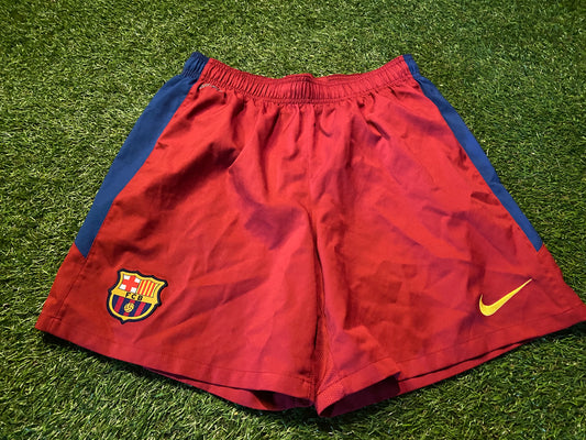 FCB Barcelona Spain Espana Football Small Mans Rare Vintage Nike Made Shorts