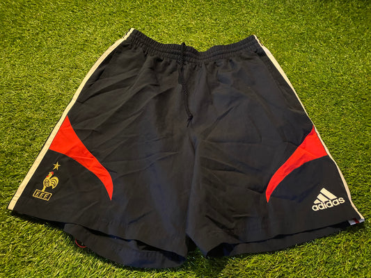 France French FFF Football Large Mans Adidas Made Leisure Shorts with Pockets