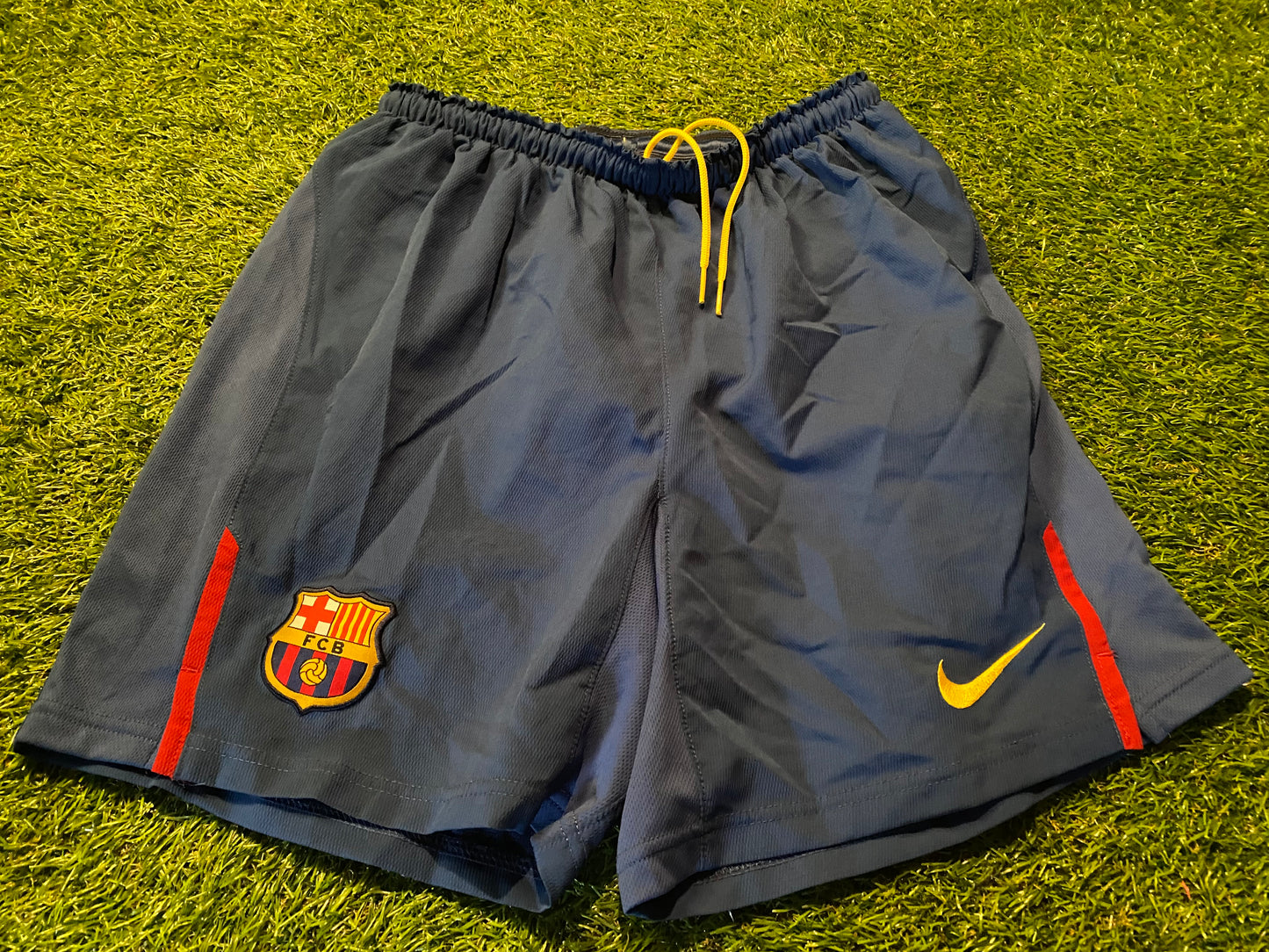 FCB Barcelona Spain Espana Football Small Mans Rare Vintage Nike Made Shorts