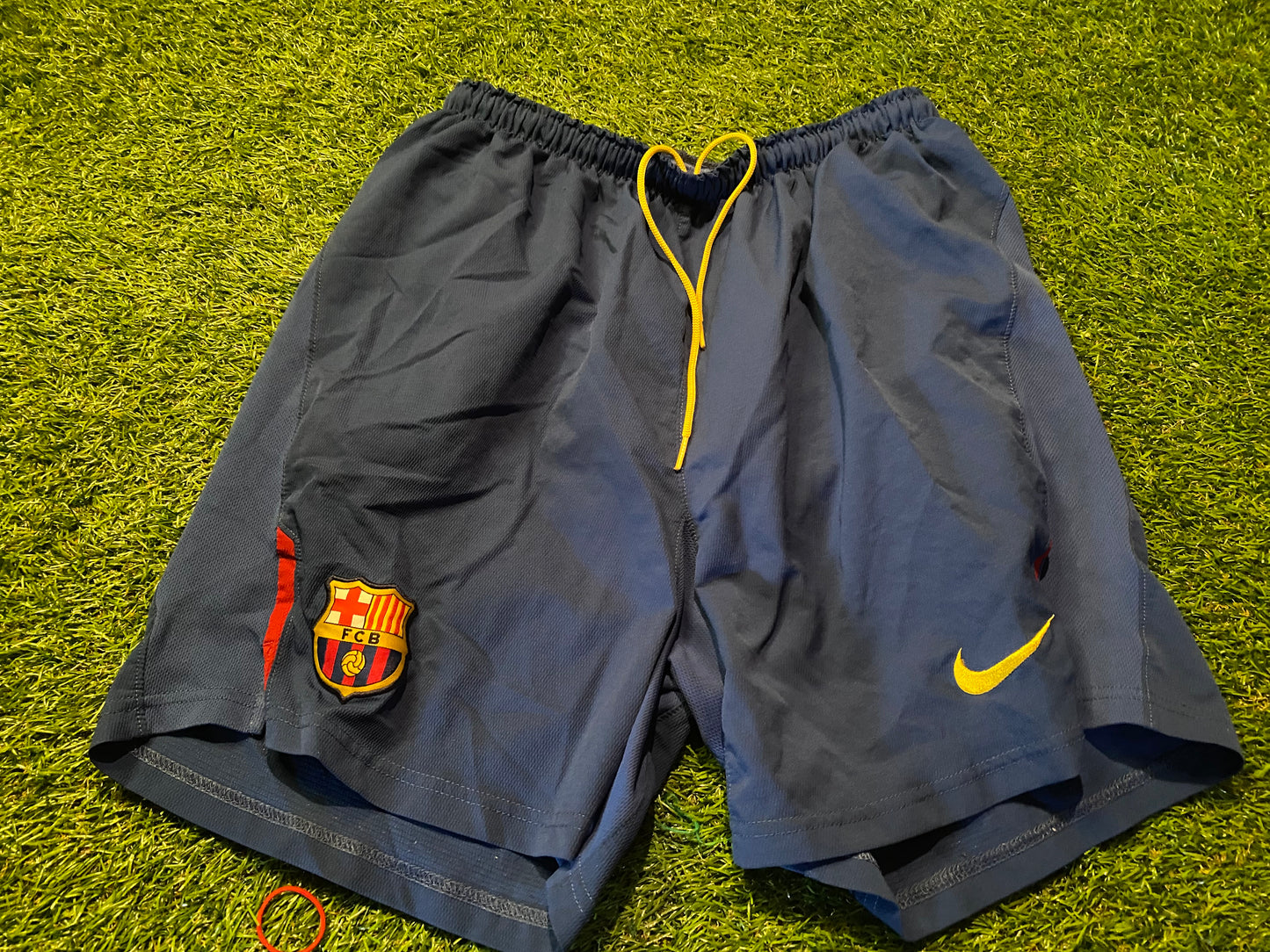 FCB Barcelona Spain Espana Football Medium Mans Rare Vintage Nike Made Shorts