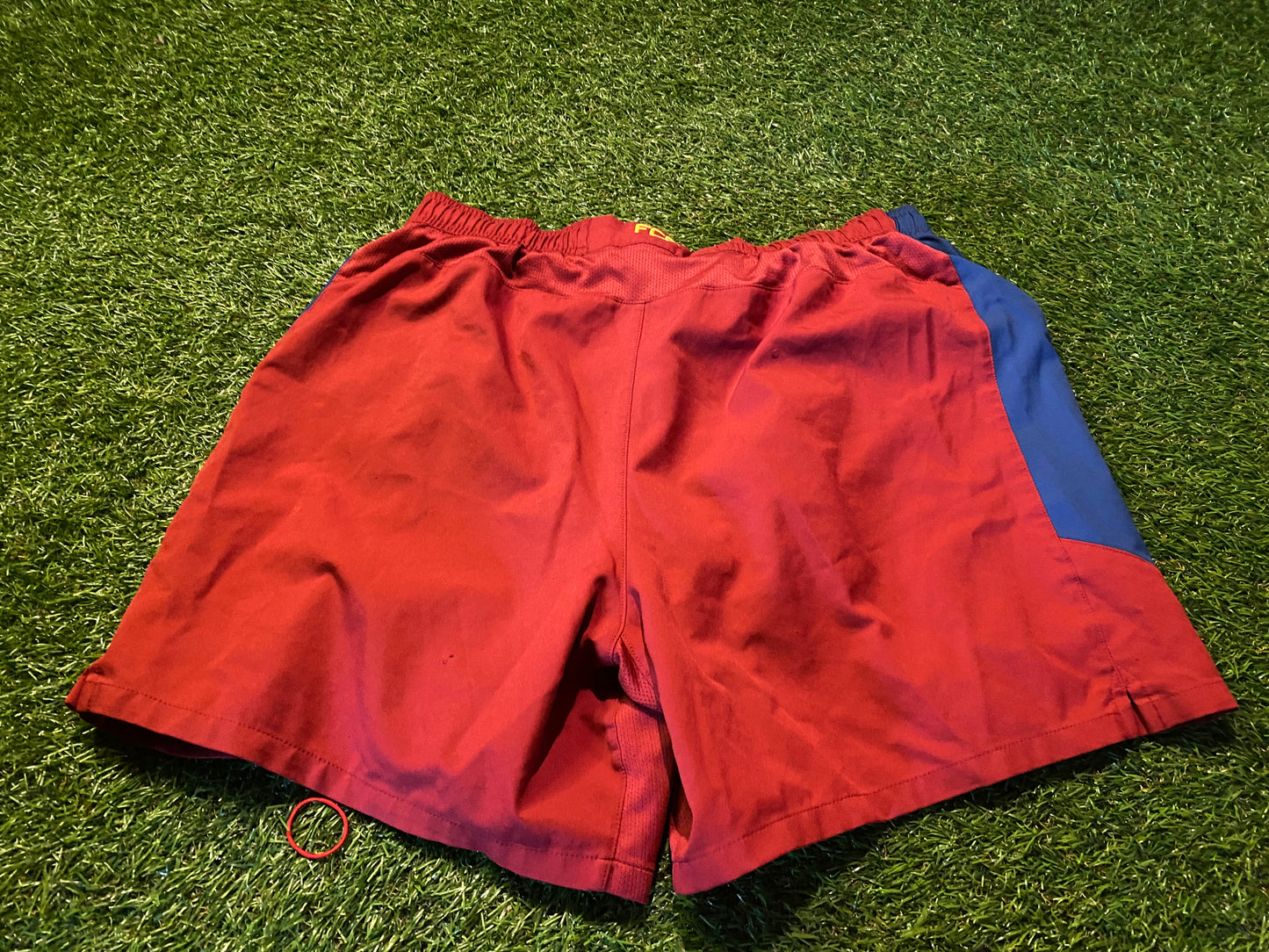 FCB Barcelona Spain Espana Football Medium Mans Rare Vintage Nike Made Home Shorts