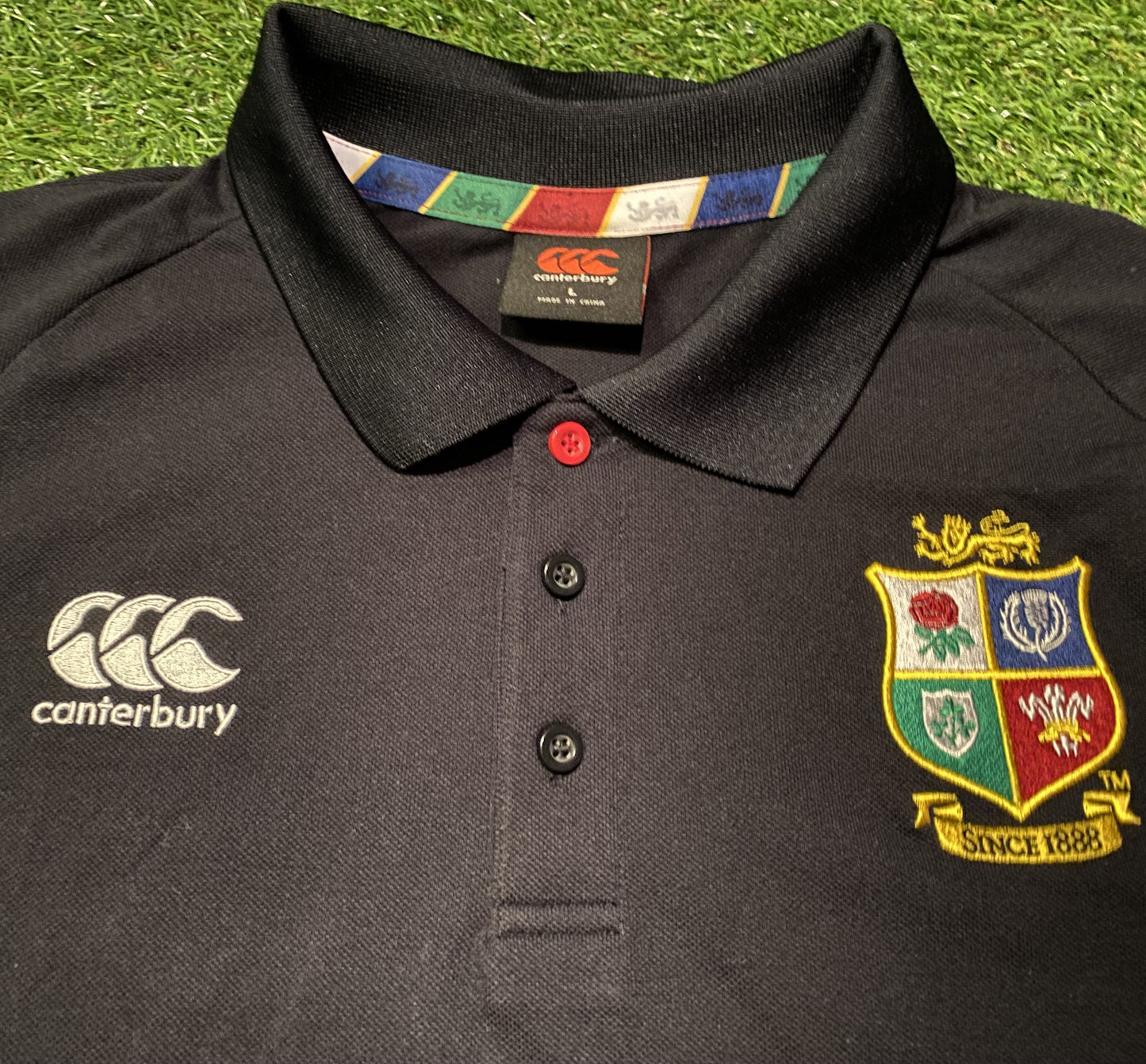 British Lions Rugby Union Football South Africa 2021 Tour Large Mans CCC Polo Jersey