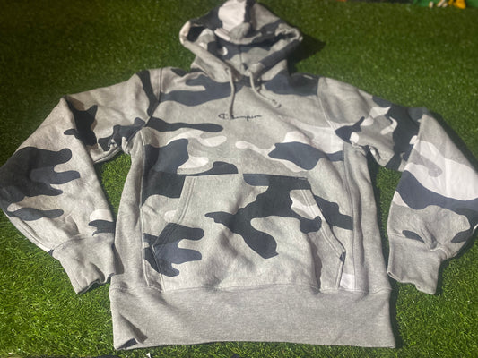 USA Champion Made Small Mans Loose Fit Heavy Camouflage Type Hoody Hooded Top