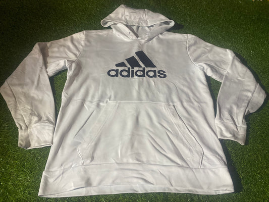 Adidas Made Medium Mans White Lighter Loose Fit Hoody Hooded Top