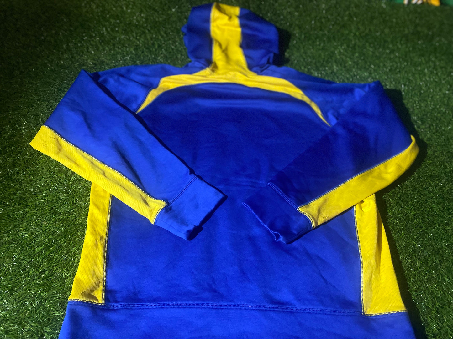 Nike Made Medium Mans Blue / Yellow Therma Fit Hoody Hooded Top