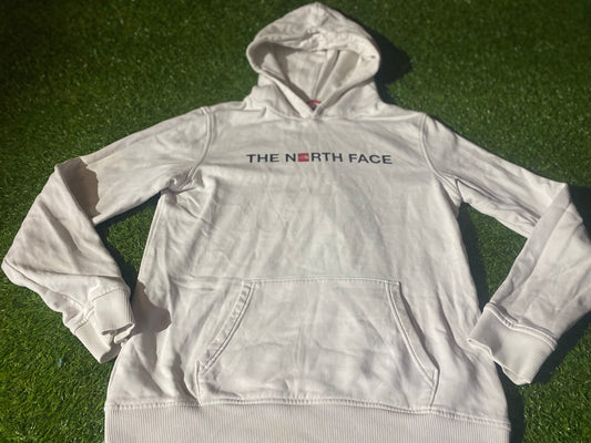 The North Face Blue Small Mans Size White Hoody Hooded Top