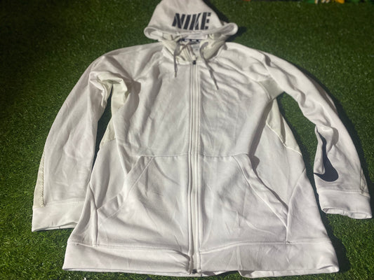 Nike Dri Fit Sports Large Mans Size Full Zip Up Hoody Hooded Top