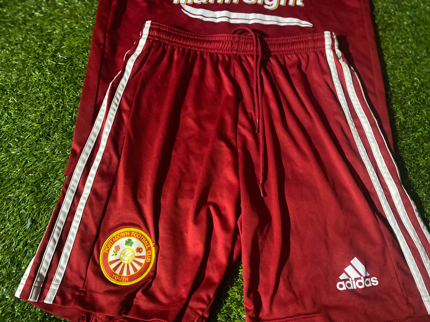 Portadown FC Northern Ireland Football Youths / XS Mans Adidas Made No14Top & Shorts Set