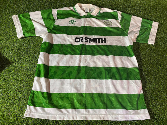 Celtic Scotland Football Large Mans Rare Vintage 1989 no12 Umbro Made Jersey