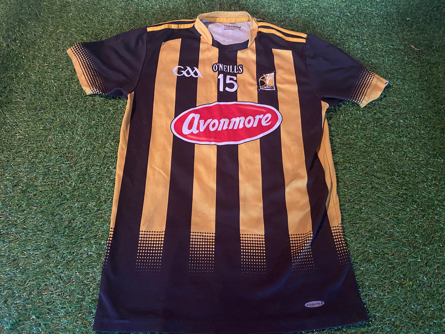 Co Kilkenny Ireland Eire GAA Gaelic Football Hurling Large Mans Tight Fit Match Worn no15 Jersey