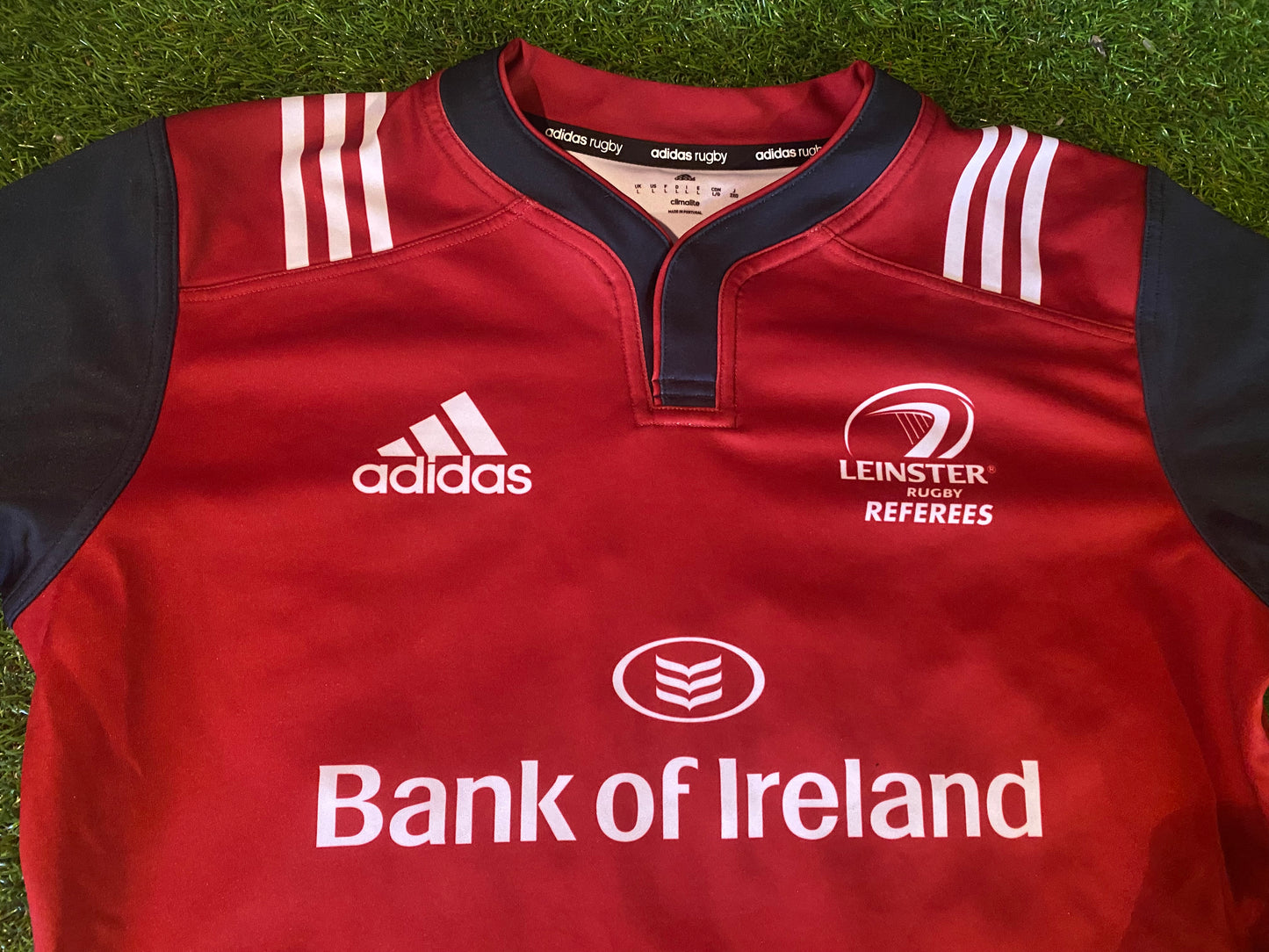 Leinster Eire Irish Rugby Union Football Large Mans Referee Adidas Made Jersey