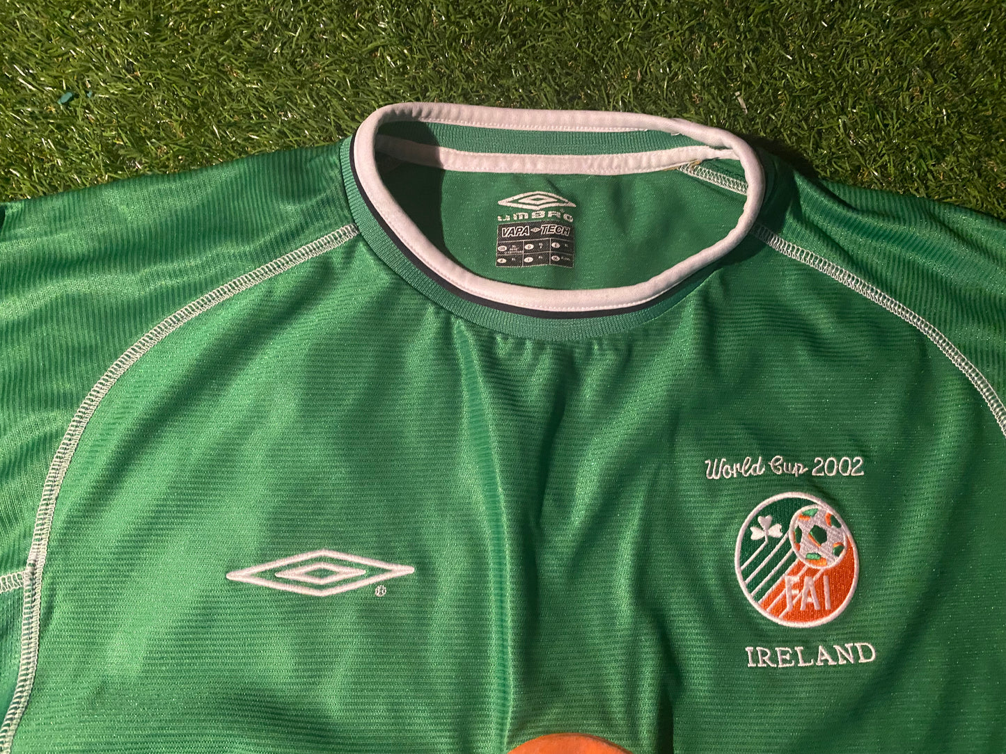 Republic of Ireland Football XL Extra Large Mans Rare World Cup 2002 Umbro Home Jersey