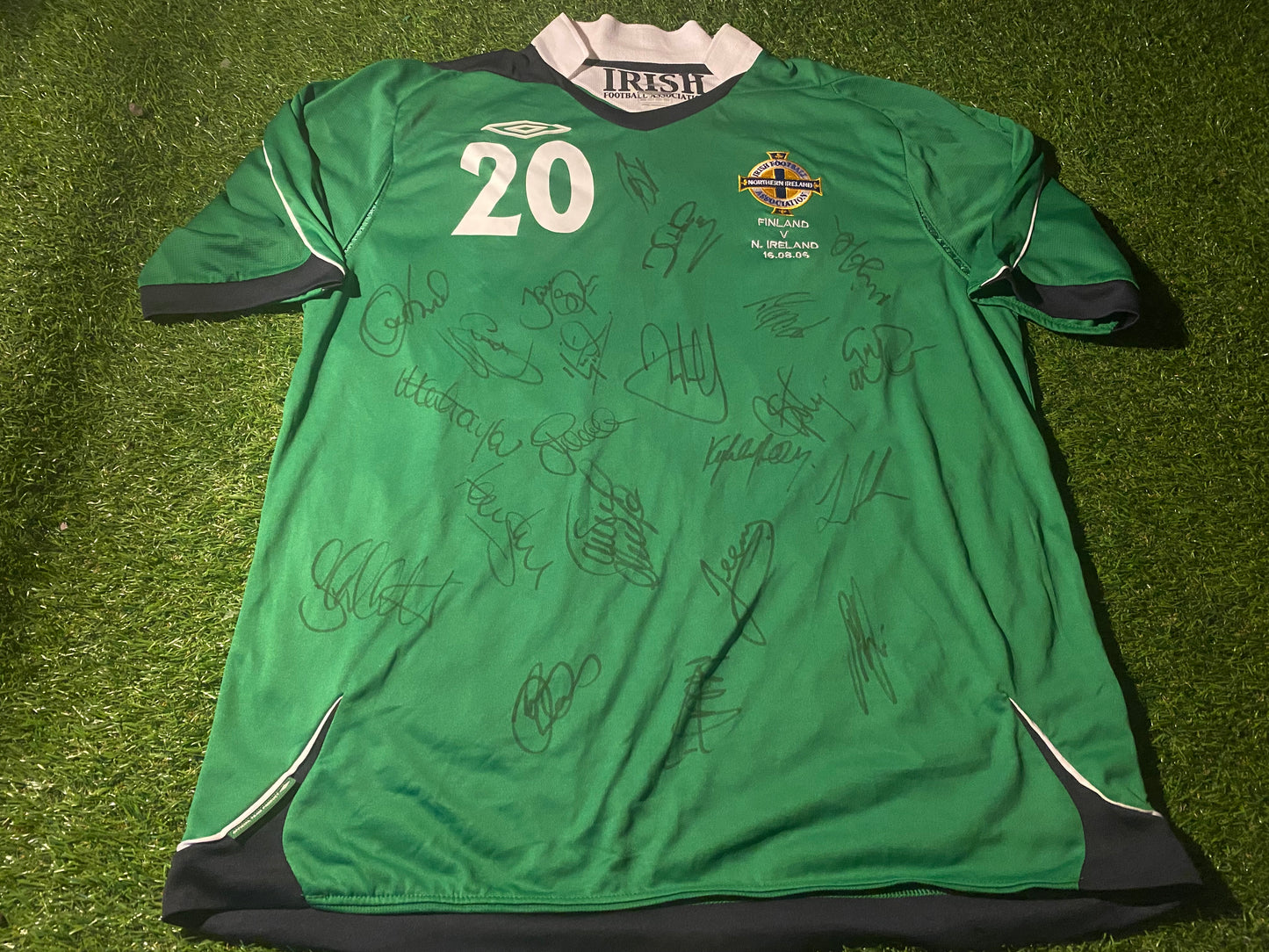 Northern Ireland v Finland Footbal XL Extra Large Mans Player Issue no20 Jersey