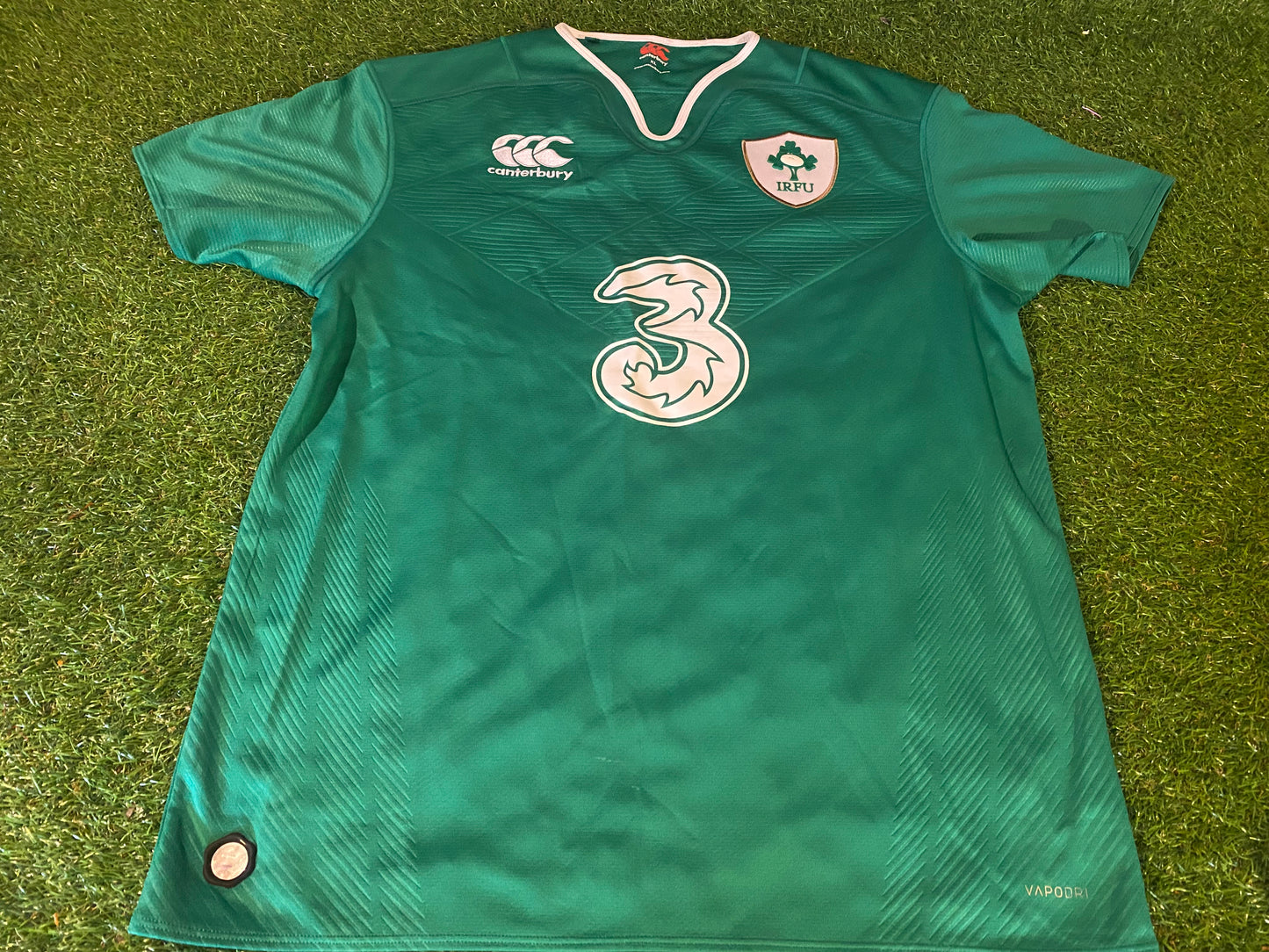 Ireland IRFU Eire Irish Rugby Union XL Extra Large Mans CCC Made Home Jersey