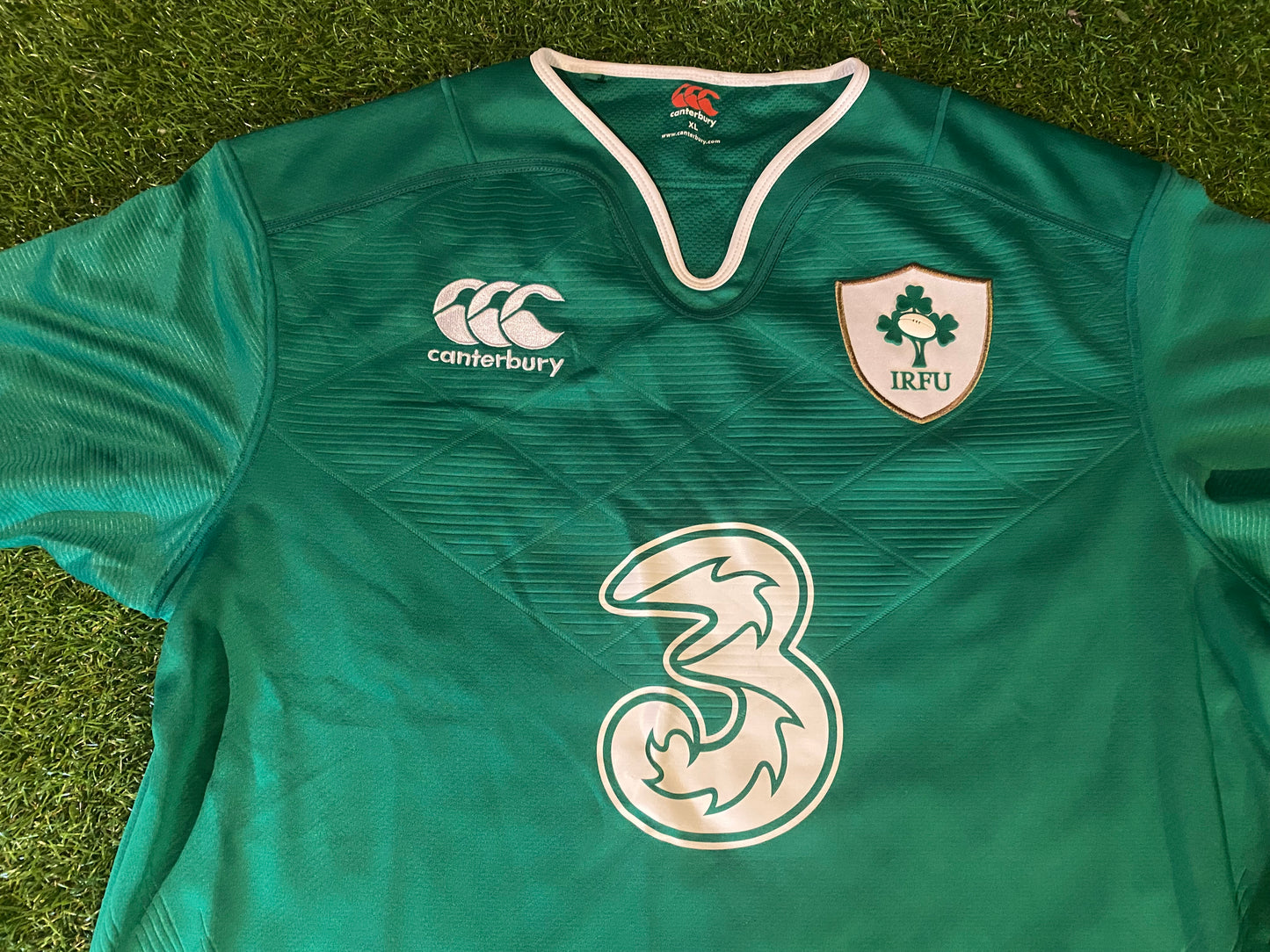 Ireland IRFU Eire Irish Rugby Union XL Extra Large Mans CCC Made Home Jersey