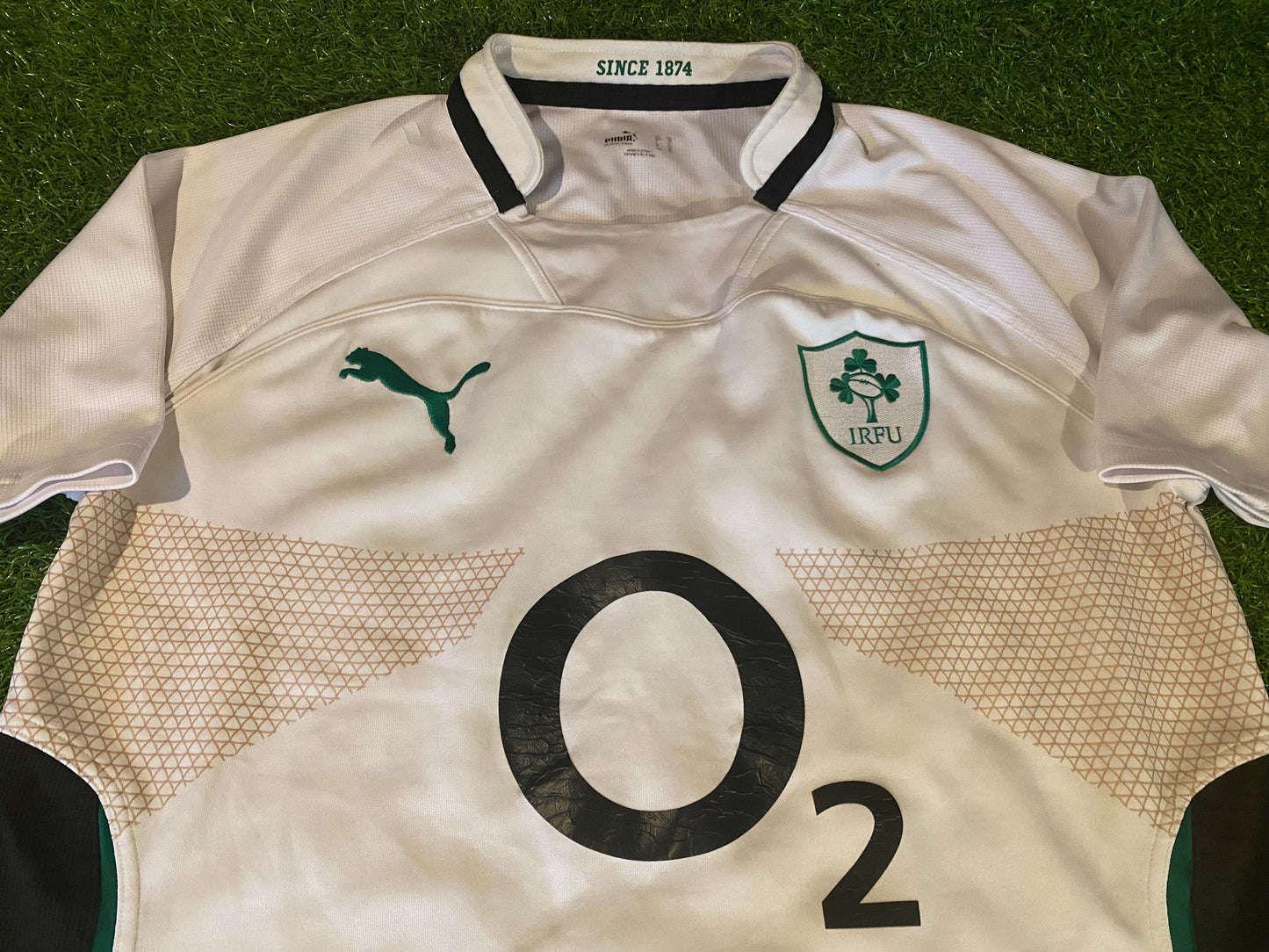 Ireland IRFU Eire Irish Rugby Union XL Extra Large Mans Puma Made Away Jersey