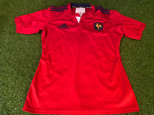 France French Rugby Union XL Extra Large Mans Adidas Player Issue Training Jersey