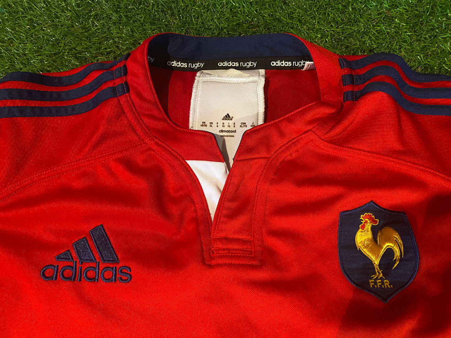 France French Rugby Union XL Extra Large Mans Adidas Player Issue Training Jersey