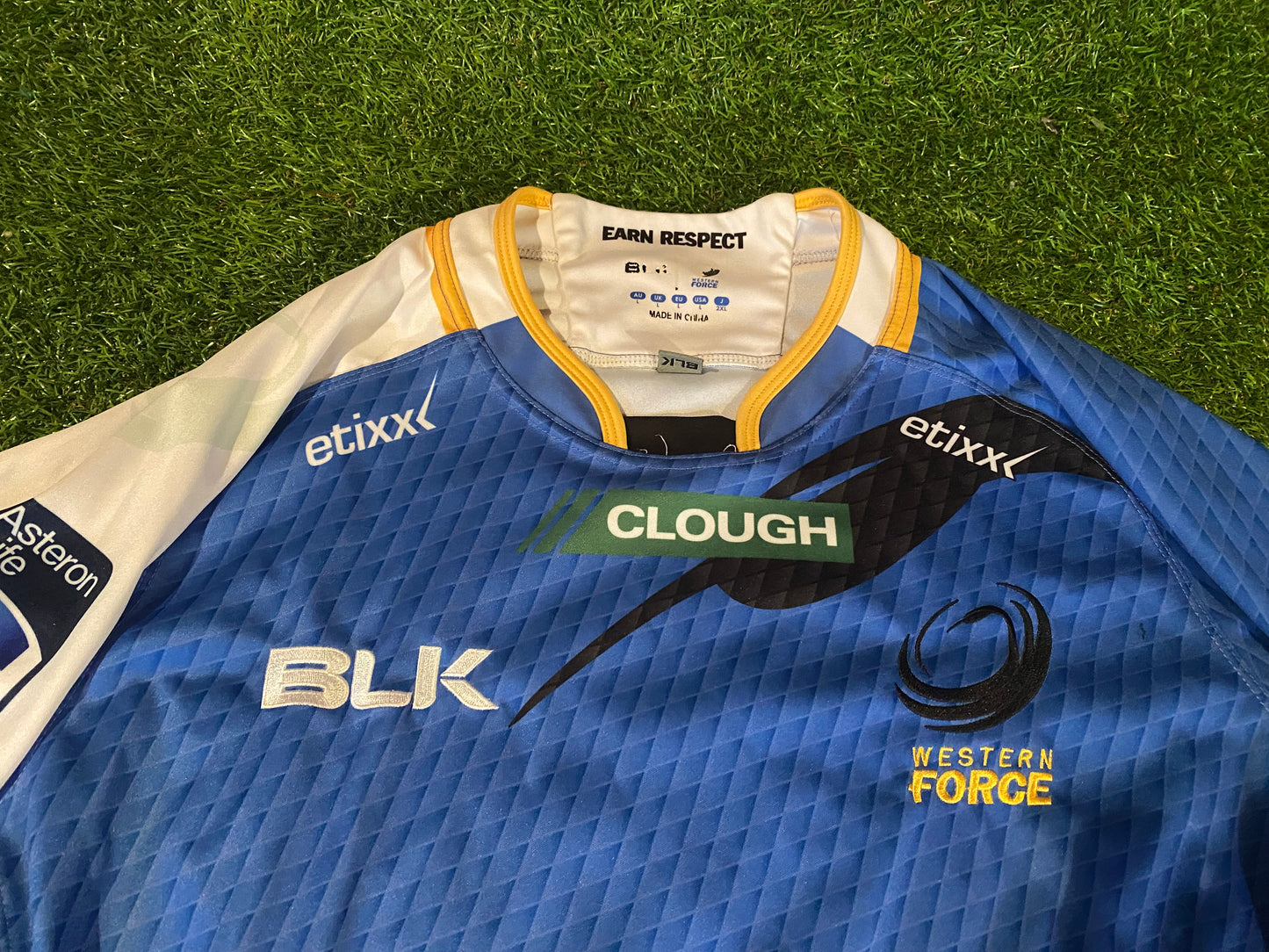 Western Force Australia Oz Rugby Union Football Large Mans Home Jersey