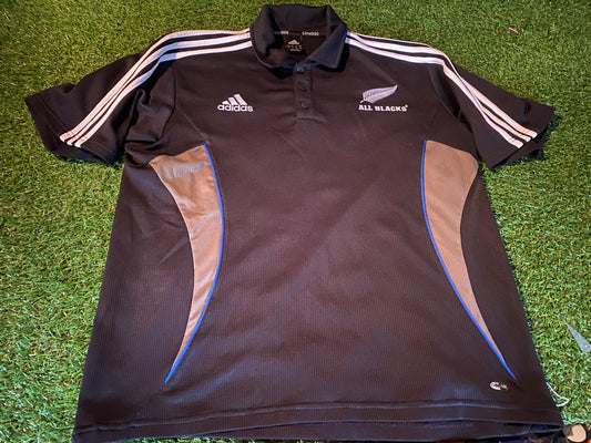 New Zealand All Blacks Rugby Union Football XL Extra Large Mans Vintage Polo Jersey