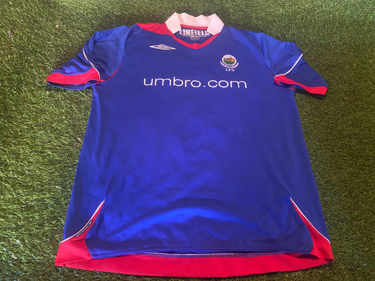 Linfield FC Northern Ireland Soccer Football Large Mans Vintage Umbro Made Home Jersey