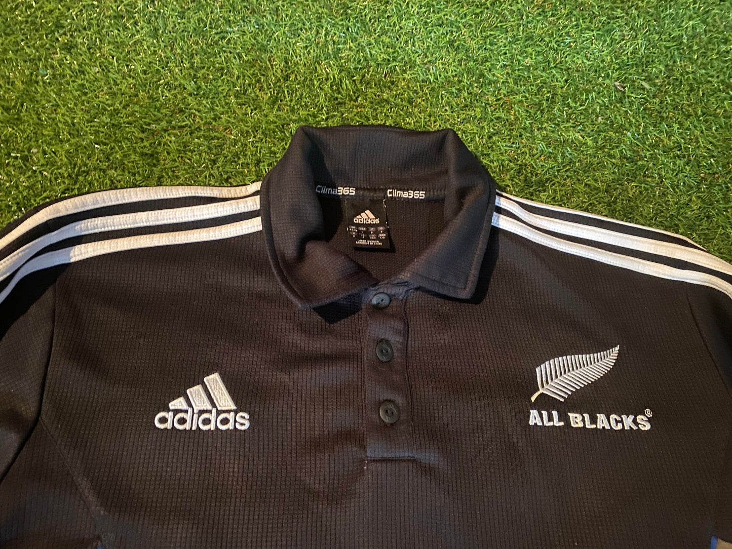 New Zealand All Blacks Rugby Union Football XL Extra Large Mans Vintage Polo Jersey
