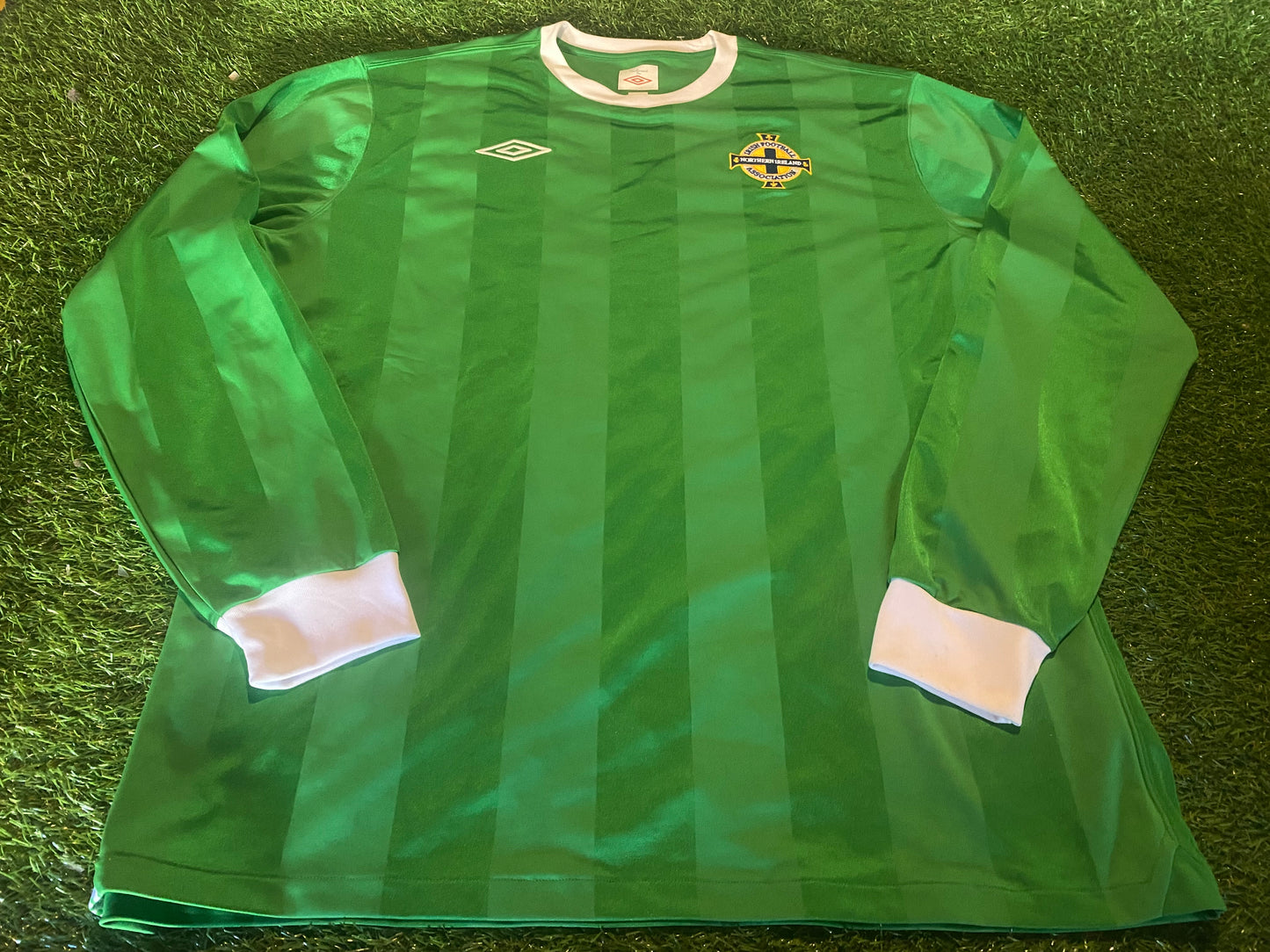 Northern Ireland Football Ulster Rare 2010 Big XXL 2XL Mans Umbro Made L/S Home Jersey