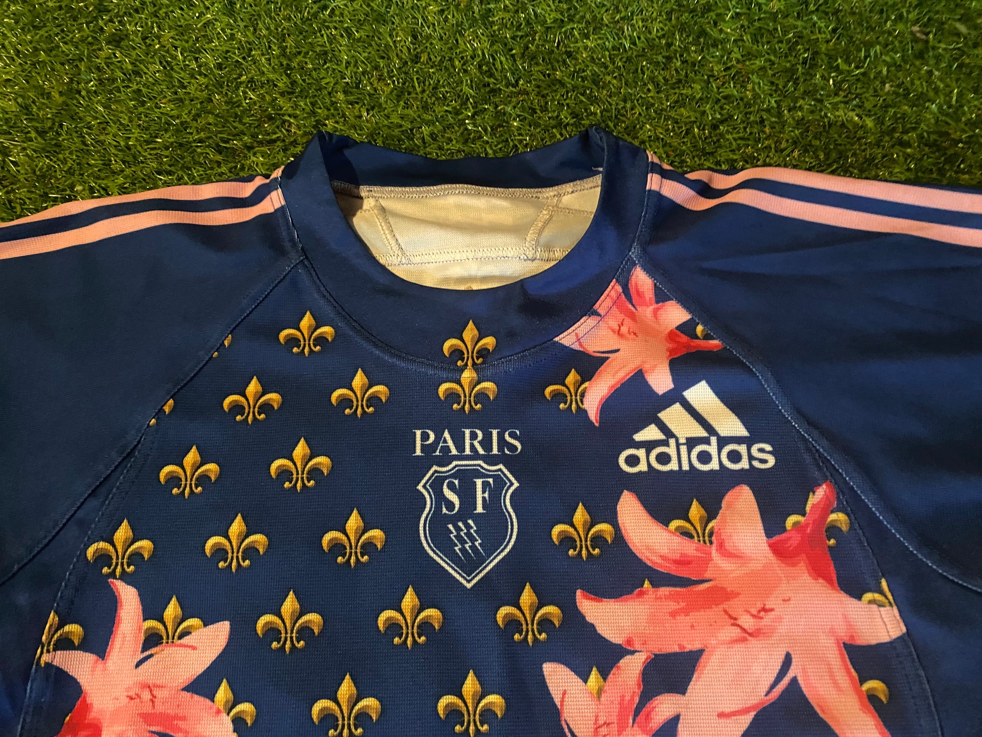 Stade Francais France French Rugby Union Large Mans Adidas Made Jersey