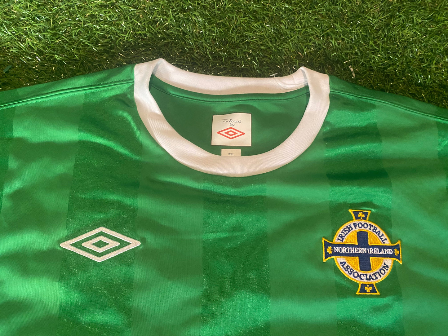 Northern Ireland Football Ulster Rare 2010 Big XXL 2XL Mans Umbro Made L/S Home Jersey