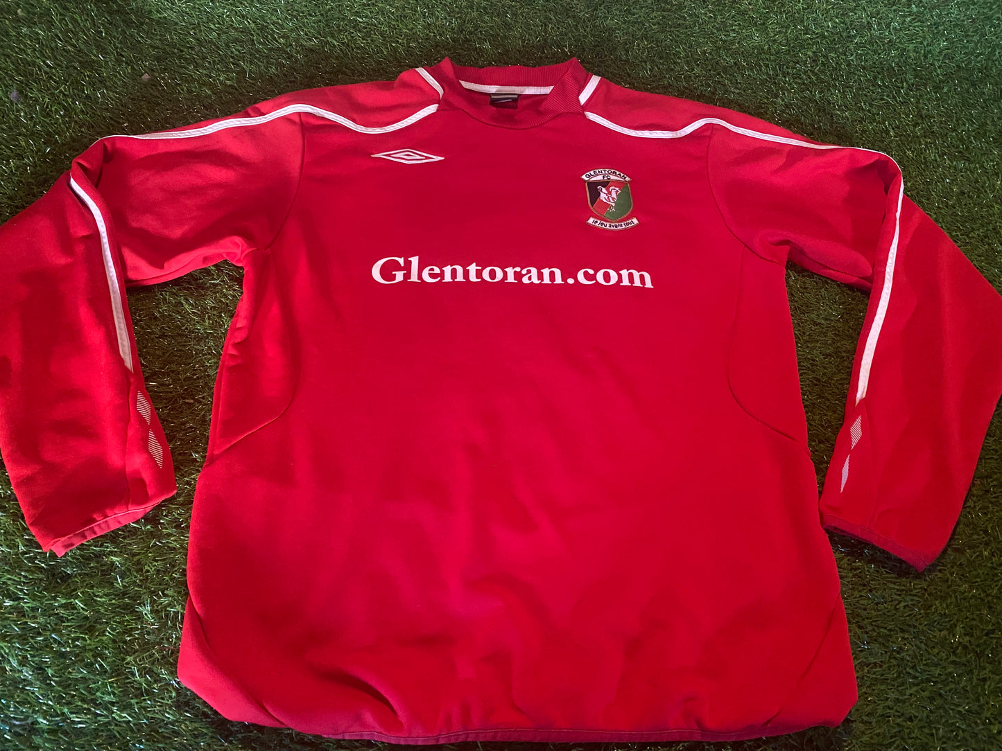 Glentoran FC Northern Ireland Soccer Football Large Mans Umbro Made Sweatshirt