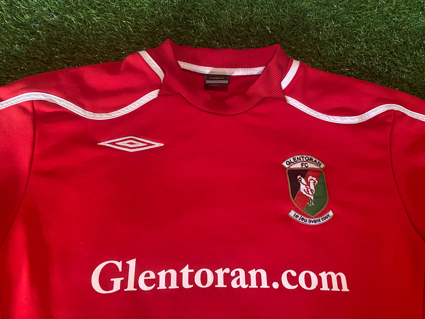 Glentoran FC Northern Ireland Soccer Football Large Mans Umbro Made Sweatshirt