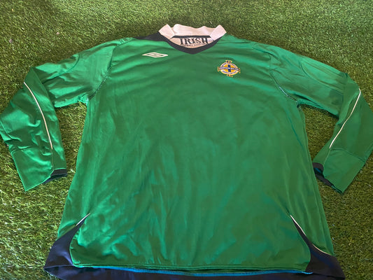 Northern Ireland Football Ulster Rare 2007 Big XXL 2XL Mans Umbro Made L/S Home Jersey