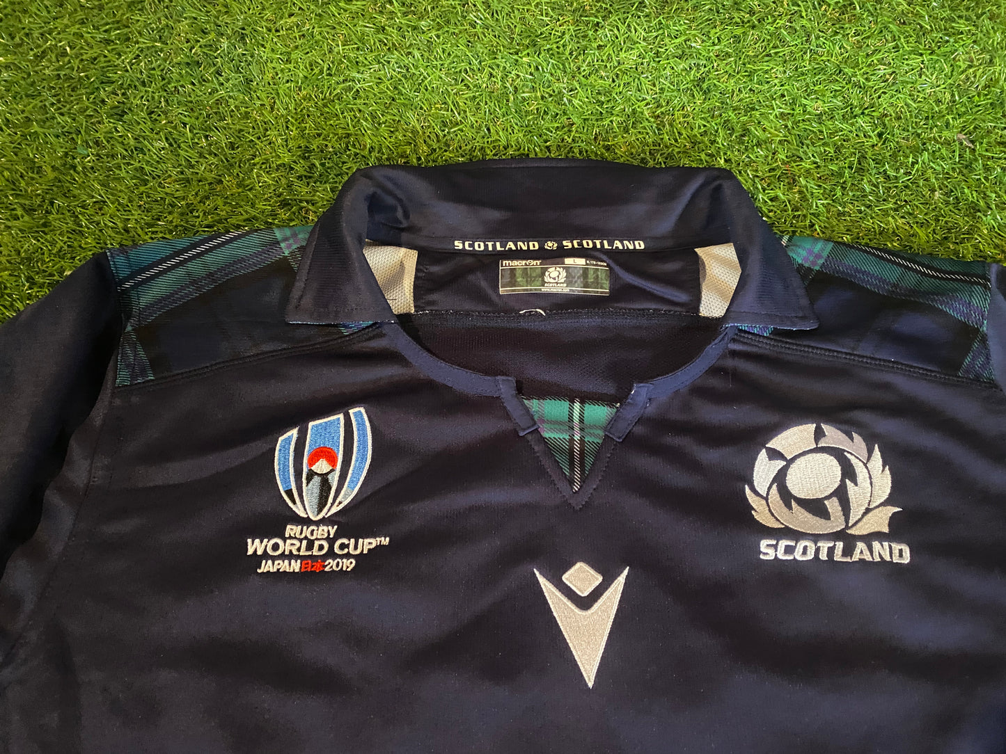 Scotland Scottish Rugby Union Large Mans World Cup 2019 in Japan Macron made jersey