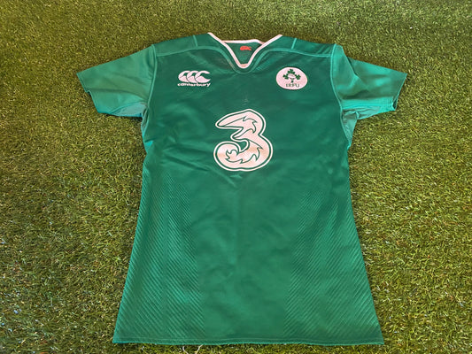 Ireland Eire Irish Rugby Union Large Mans Tight Fit Player Issued CCC Made Home Jersey