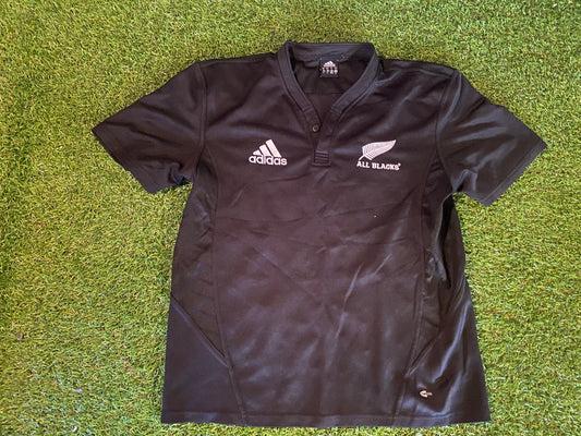 New Zealand All Blacks Rugby Union Football Large Mans Adidas Made Home Jersey