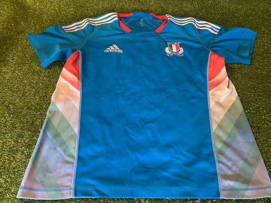 Italy Italia Italian Rugby Union Football XXL 2XL Mans Adidas Made Jersey