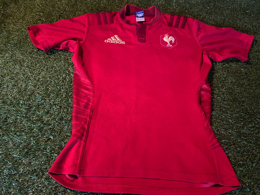 France French FFR Rugby Union Small Mans Adidas Made Away Jersey