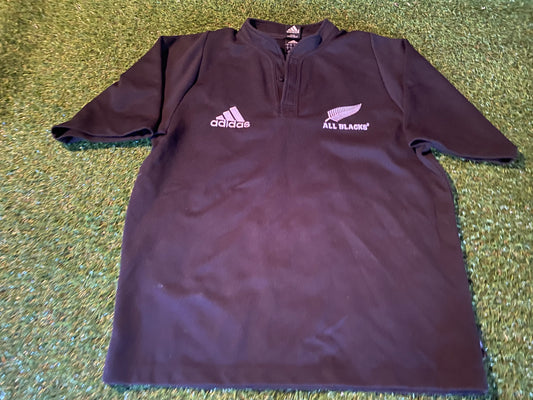 New Zealand All Blacks Rugby Union Football Medium Mans Adidas Vintage Home Jersey