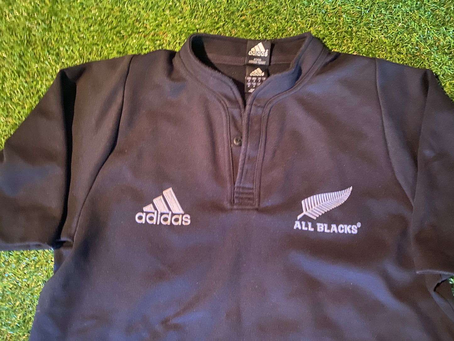 New Zealand All Blacks Rugby Union Football Medium Mans Adidas Vintage Home Jersey