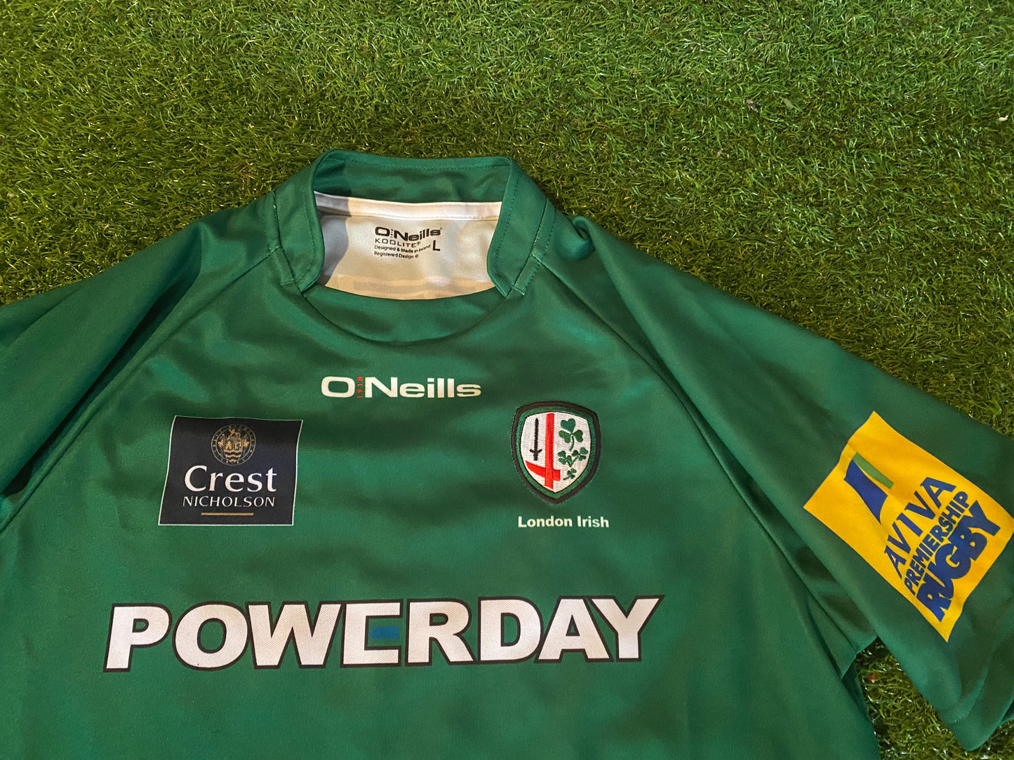 London Irish Ireland IRFU Eire Rugby Union Large Mans Oneills Made Home Jersey