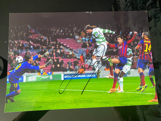 Celtic FC Scotland Soccer Football Georgios Samaras Hand Signed 12 x 8 Inch Glossy Photo