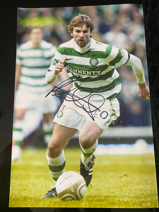 Celtic FC Scotland Soccer Football Paddy McNair Hand Signed 12 x 8 Inch Glossy Photo