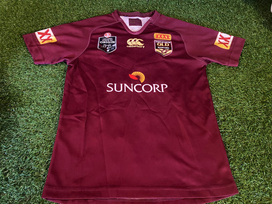 Queensland Maroons Australia Rugby League Football Small Mans CCC Made Home Jersey