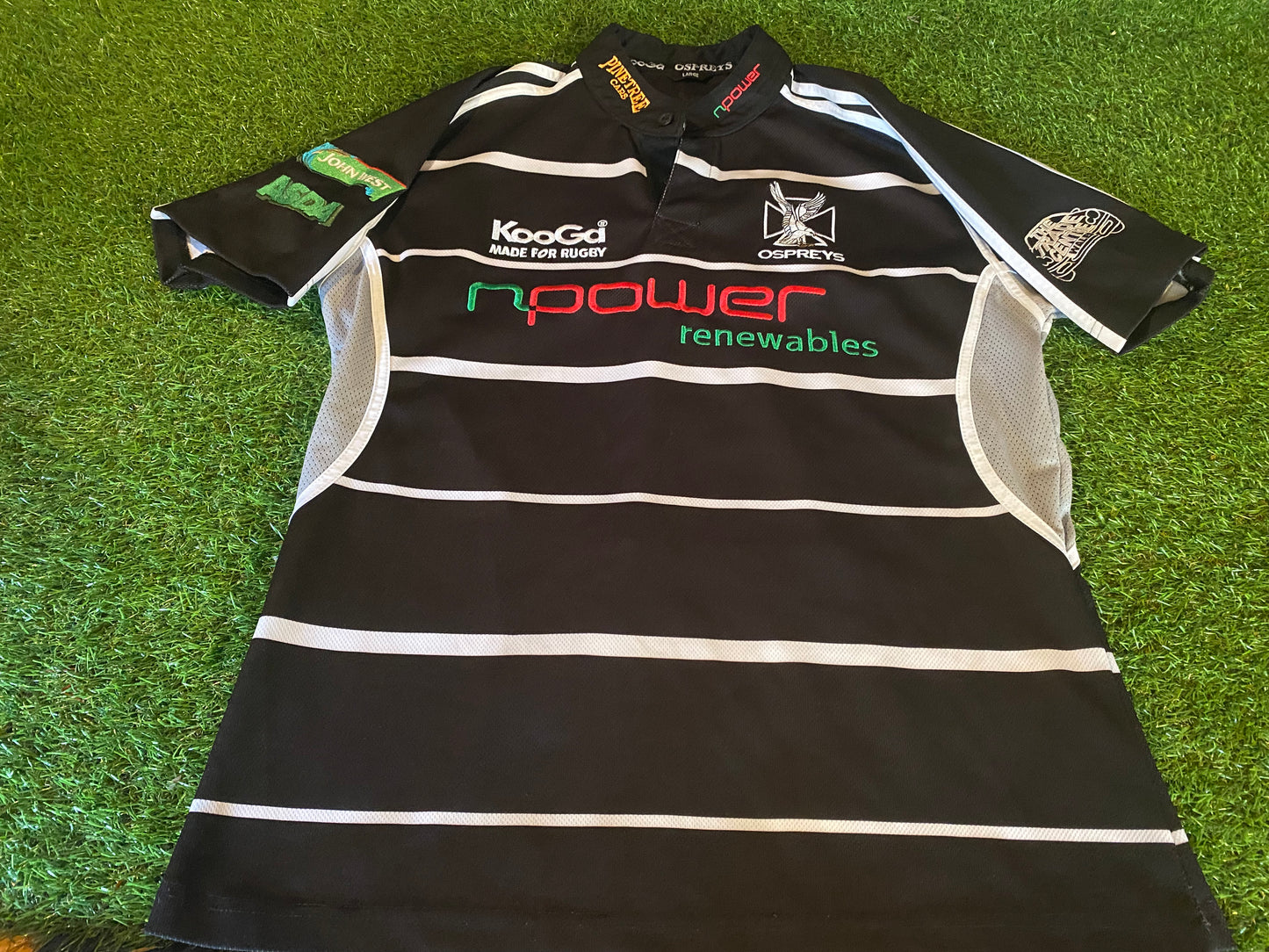 Ospreys Wales Welsh Cymru Rugby Union football Large Mans Kooga Made Jersey