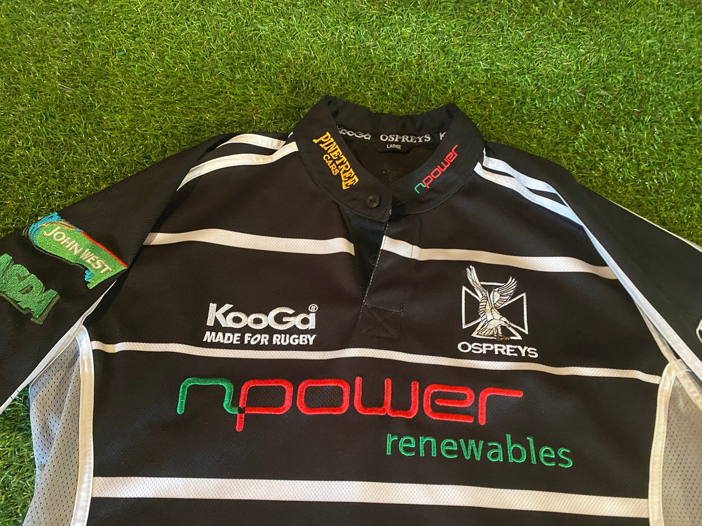 Ospreys Wales Welsh Cymru Rugby Union football Large Mans Kooga Made Jersey