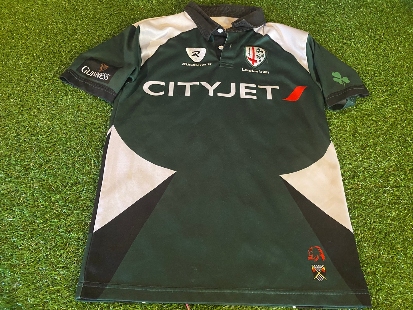 London Irish Eire Ireland Rugby Union Football Medium Mans Rugbytech Made Jersey